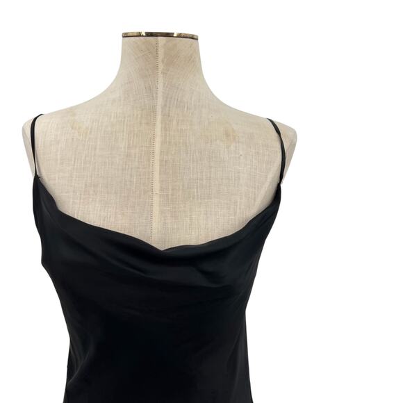 Aritzia‎ Wilfred Only Ruched Slip Dress Mini Sleeveless Black Size Small - Picture 3 of 12